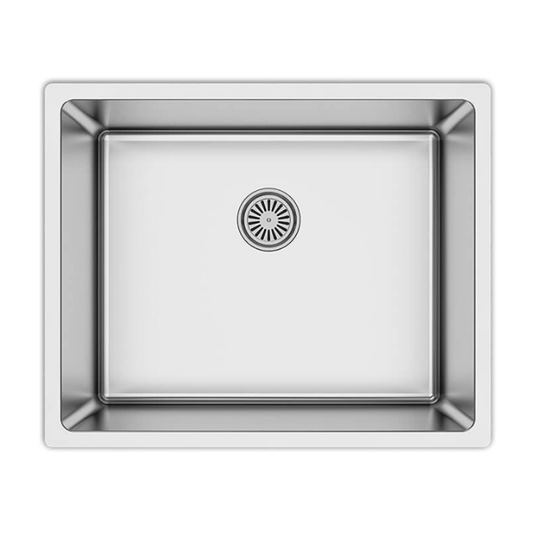 Sink 500W x 400D with Overflow and Basket Waste - Stainless Steel