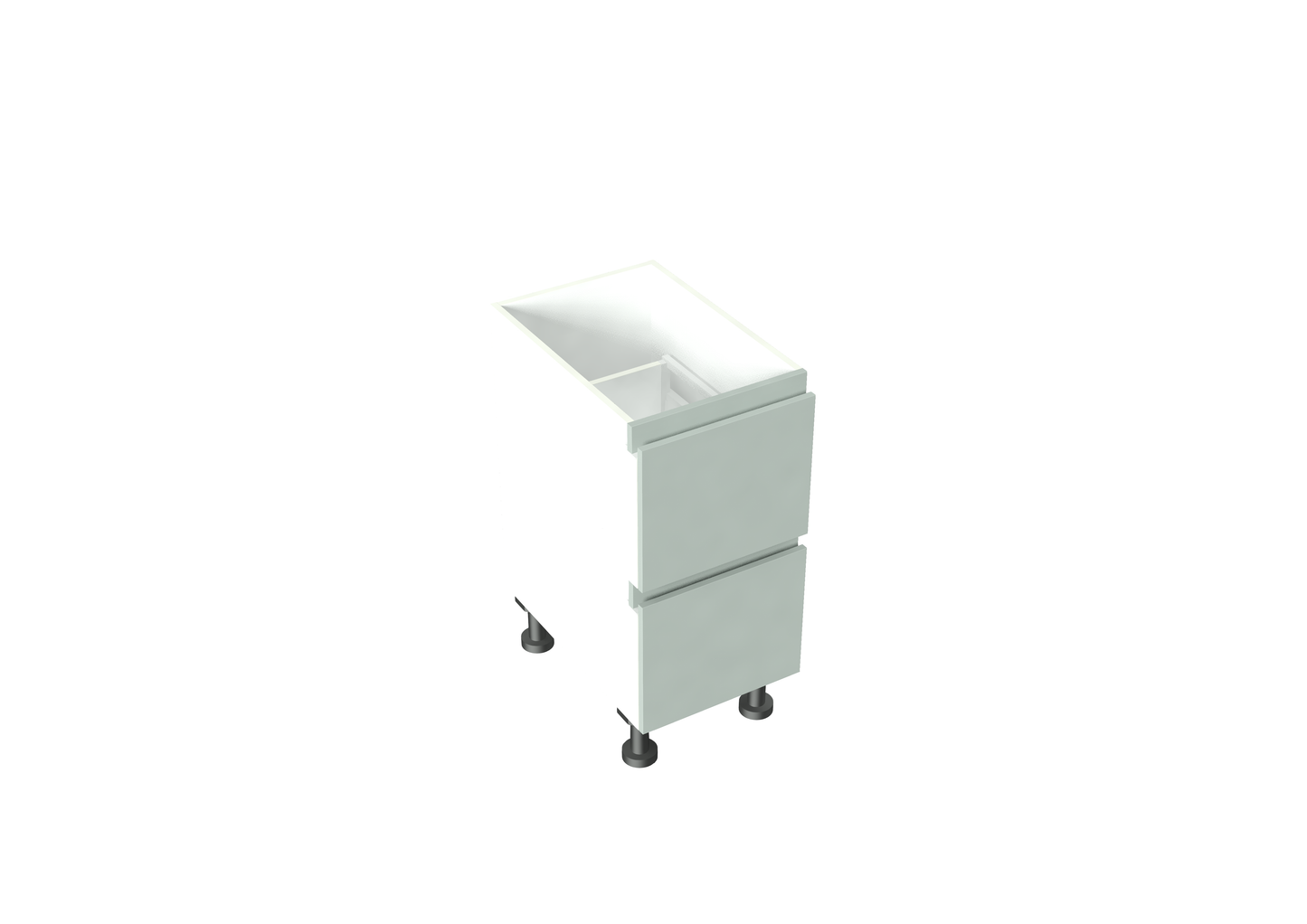 W400-599mm 2 Drawer Base Cabinet