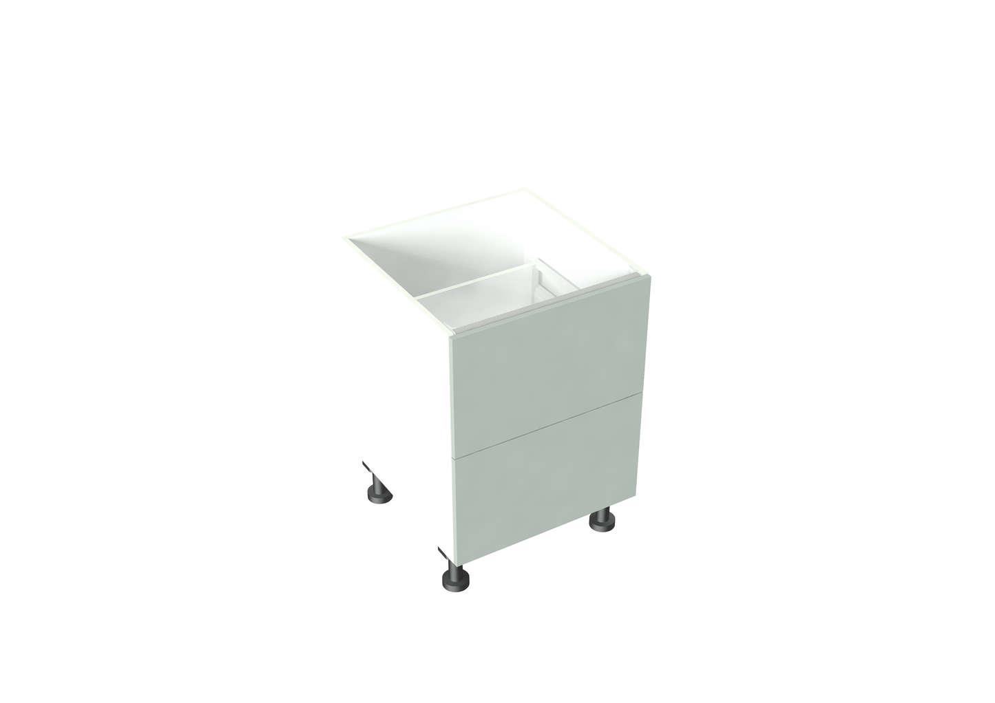W600-900mm 2 Drawer Base Cabinet