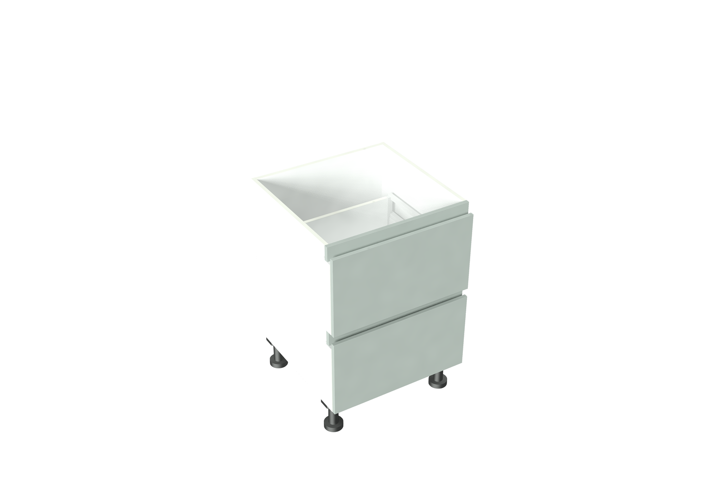 W600-900mm 2 Drawer Base Cabinet
