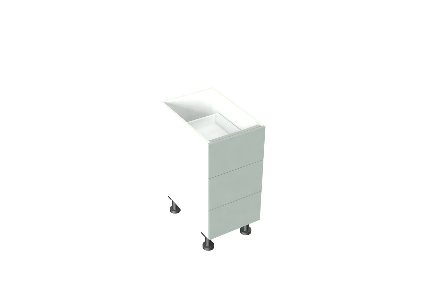 W400-599mm 3 Drawer Base Cabinet