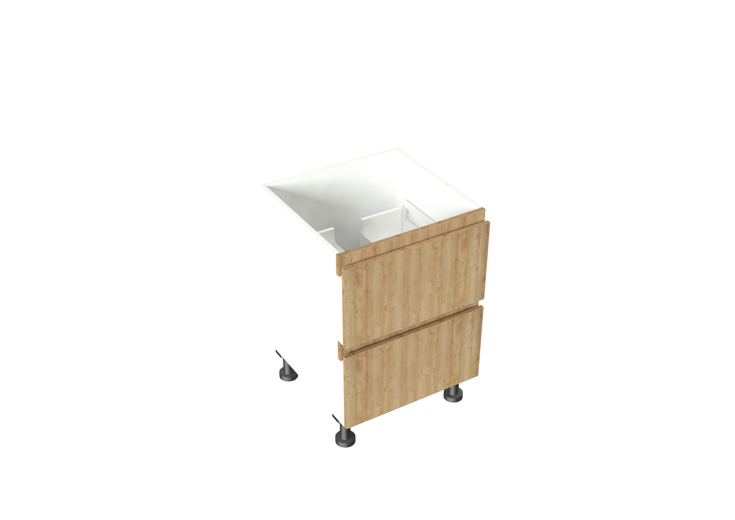 W600-900mm 2 drawer with Sink Provision Base Cabinet