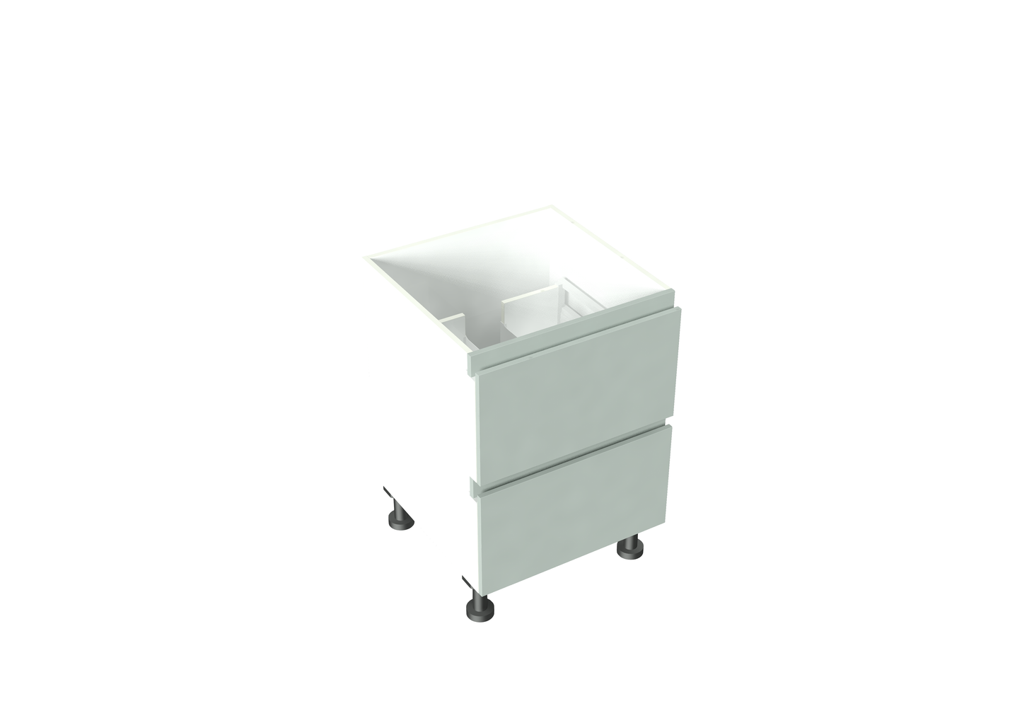 W600-900mm 2 drawer with Sink Provision Base Cabinet