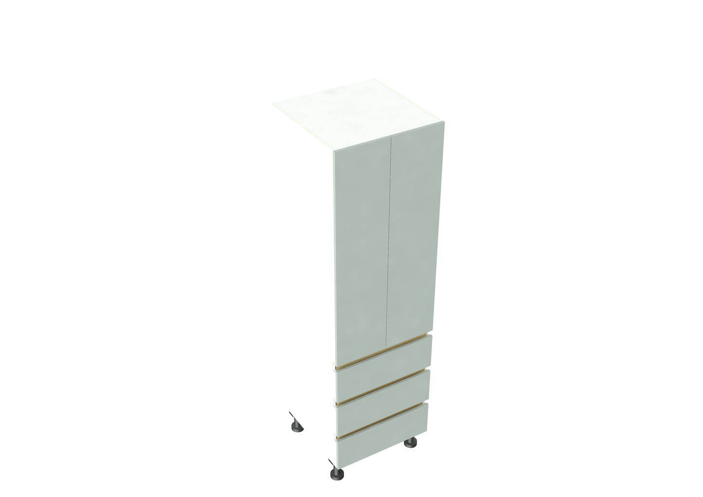 W600-1000mm 2 Door, 3 Drawer Pantry Cabinet