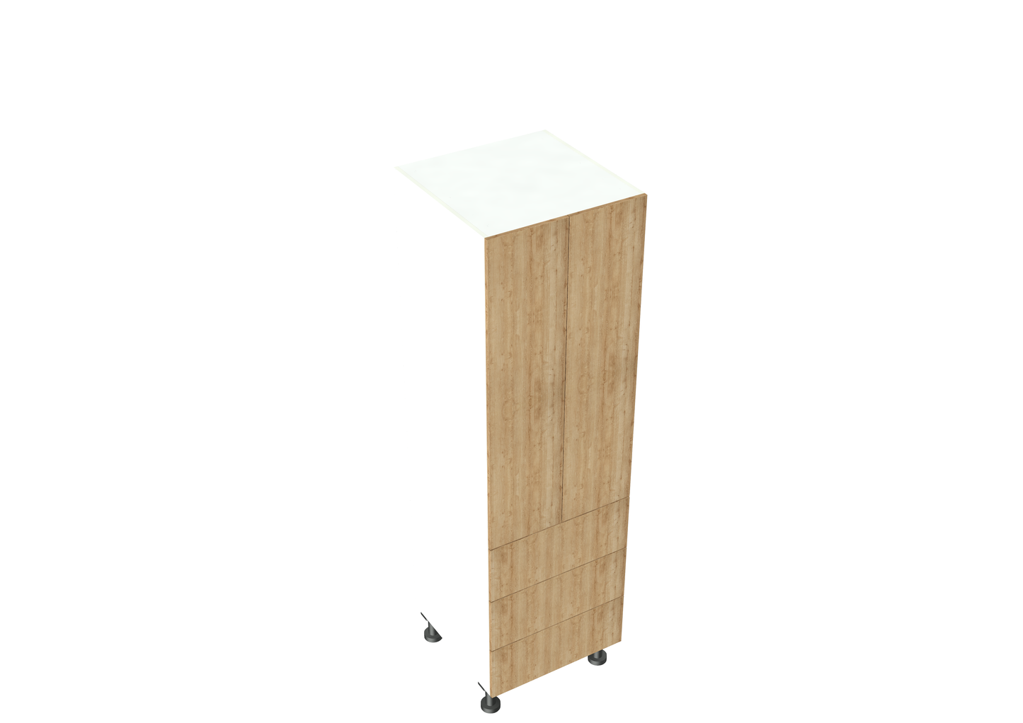 W600-1000mm 2 Door, 3 Drawer Pantry Cabinet