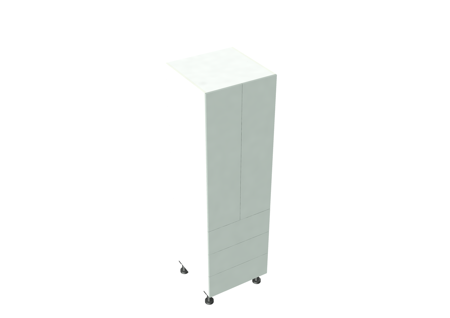 W600-1000mm 2 Door, 3 Drawer Pantry Cabinet