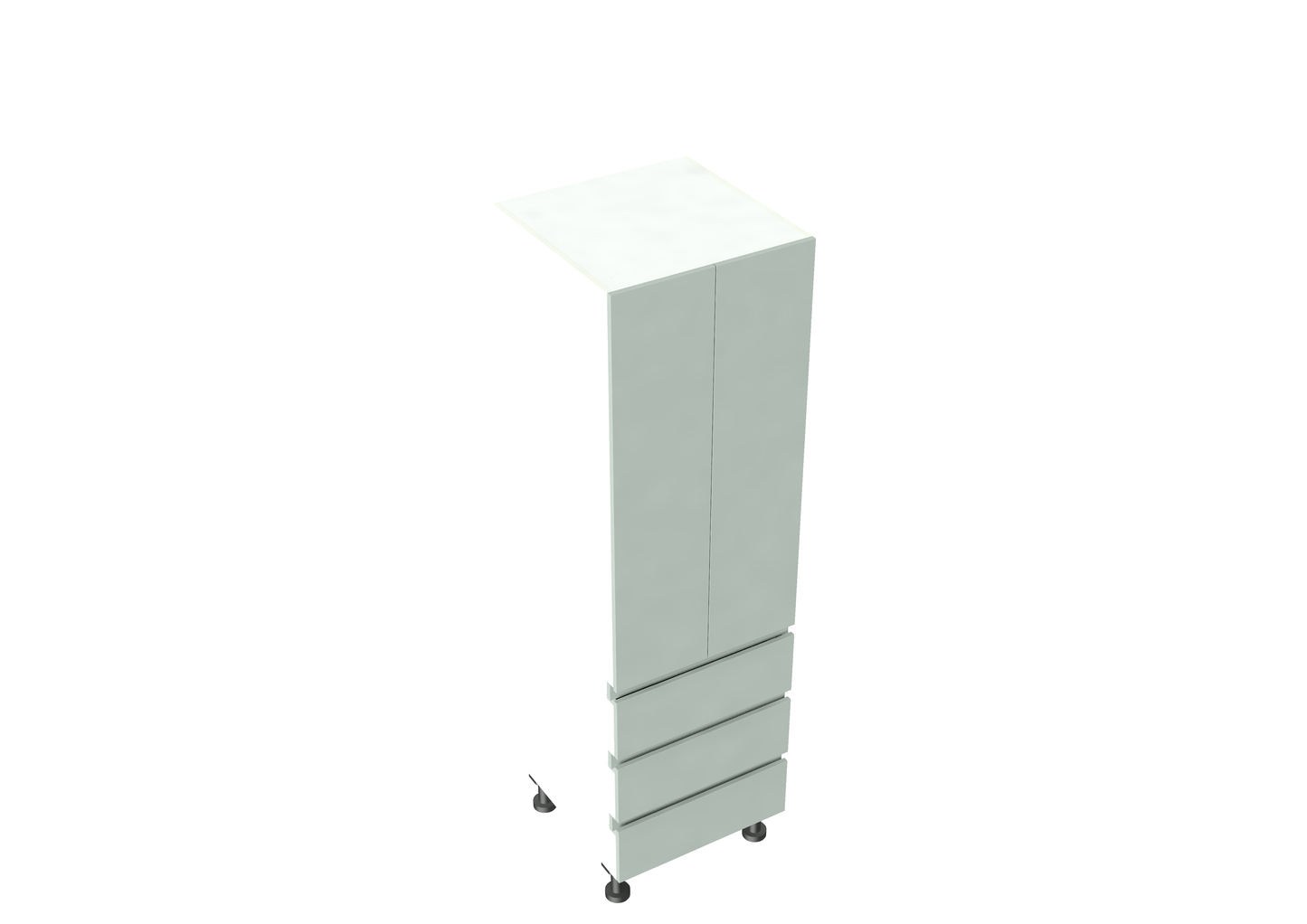 W600-1000mm 2 Door, 3 Drawer Pantry Cabinet