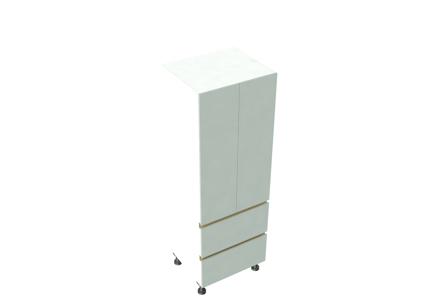 W600-1000mm 2 Door, 2 Drawer Pantry Cabinet