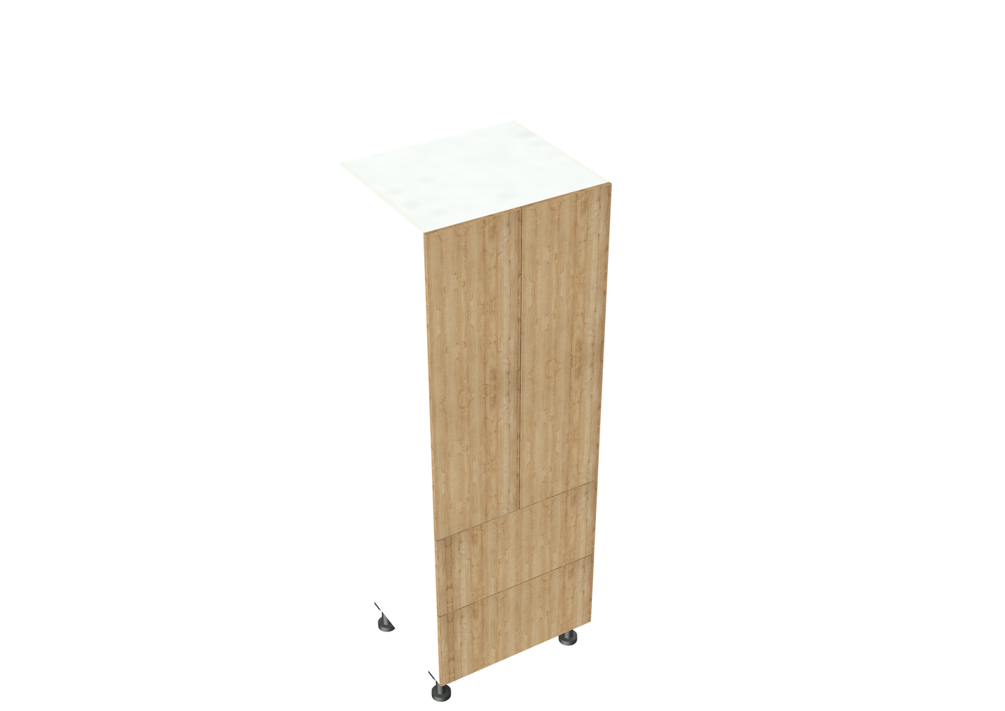 W600-1000mm 2 Door, 2 Drawer Pantry Cabinet