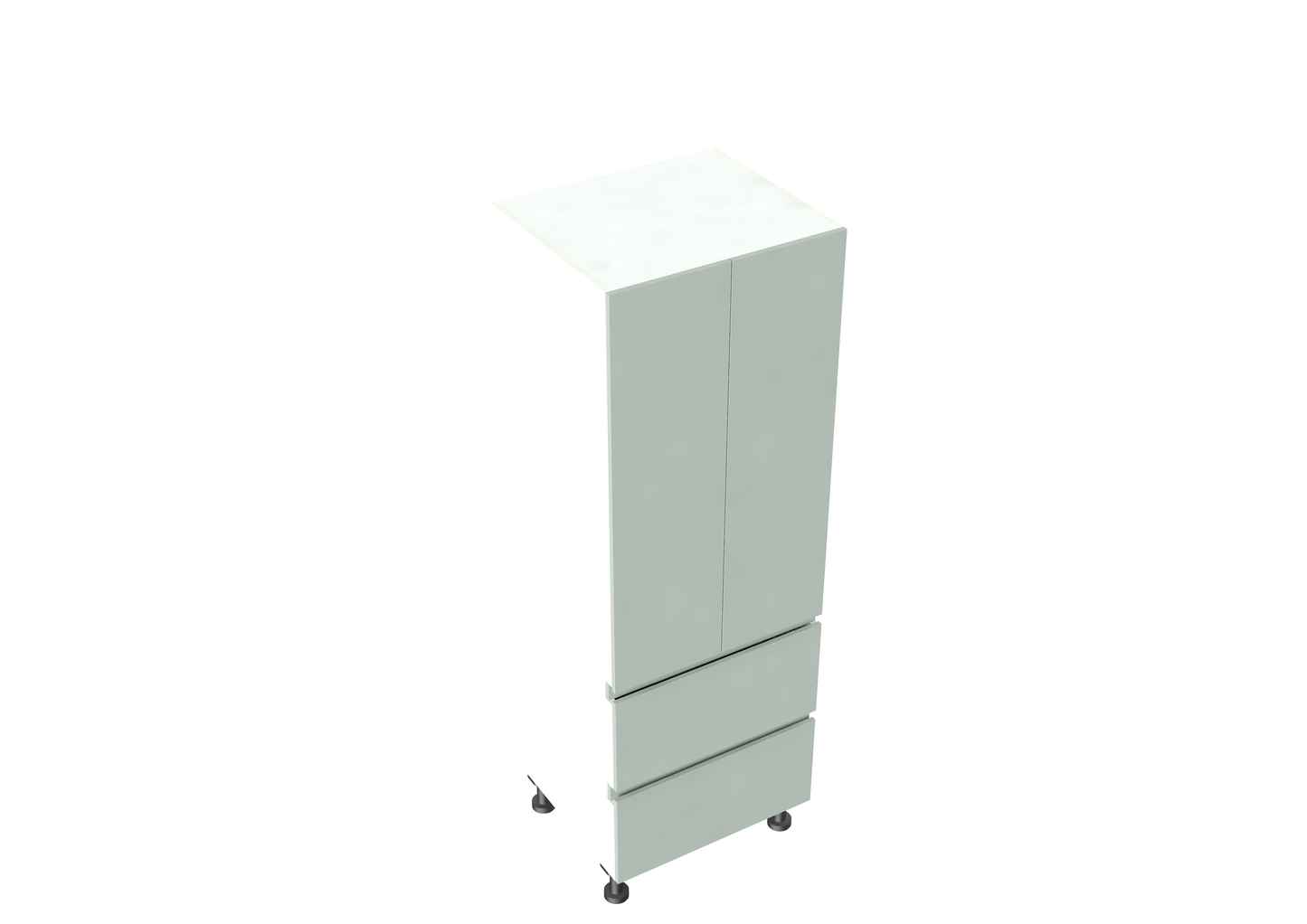 W600-1000mm 2 Door, 2 Drawer Pantry Cabinet