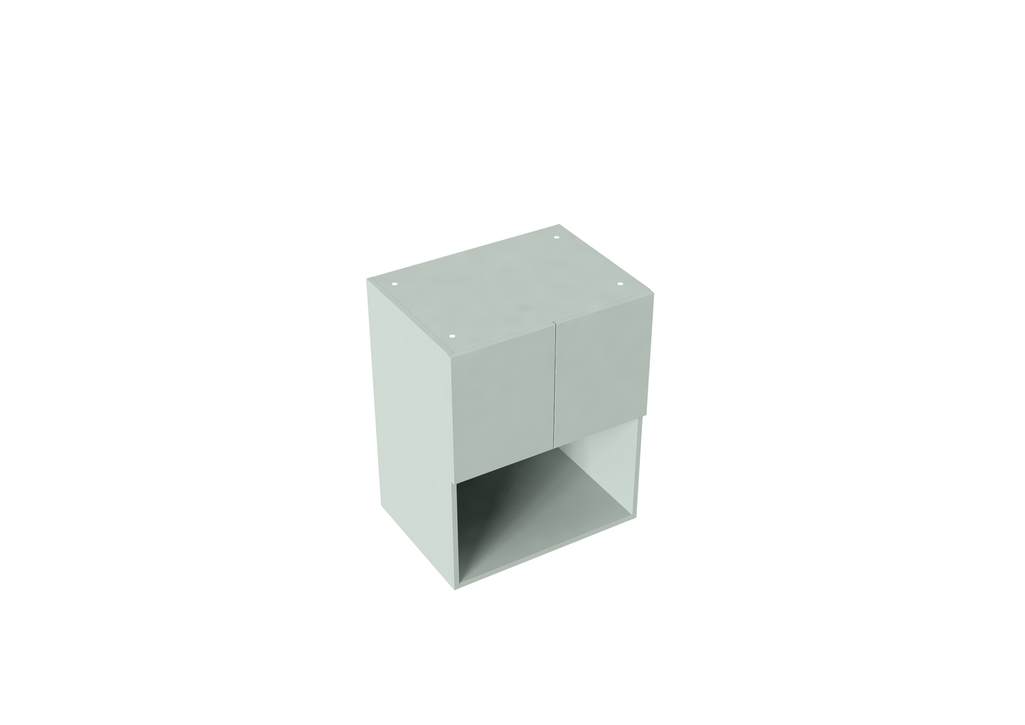 W600-900mm 2 door Microwave/Open Shelf Wall Cabinet