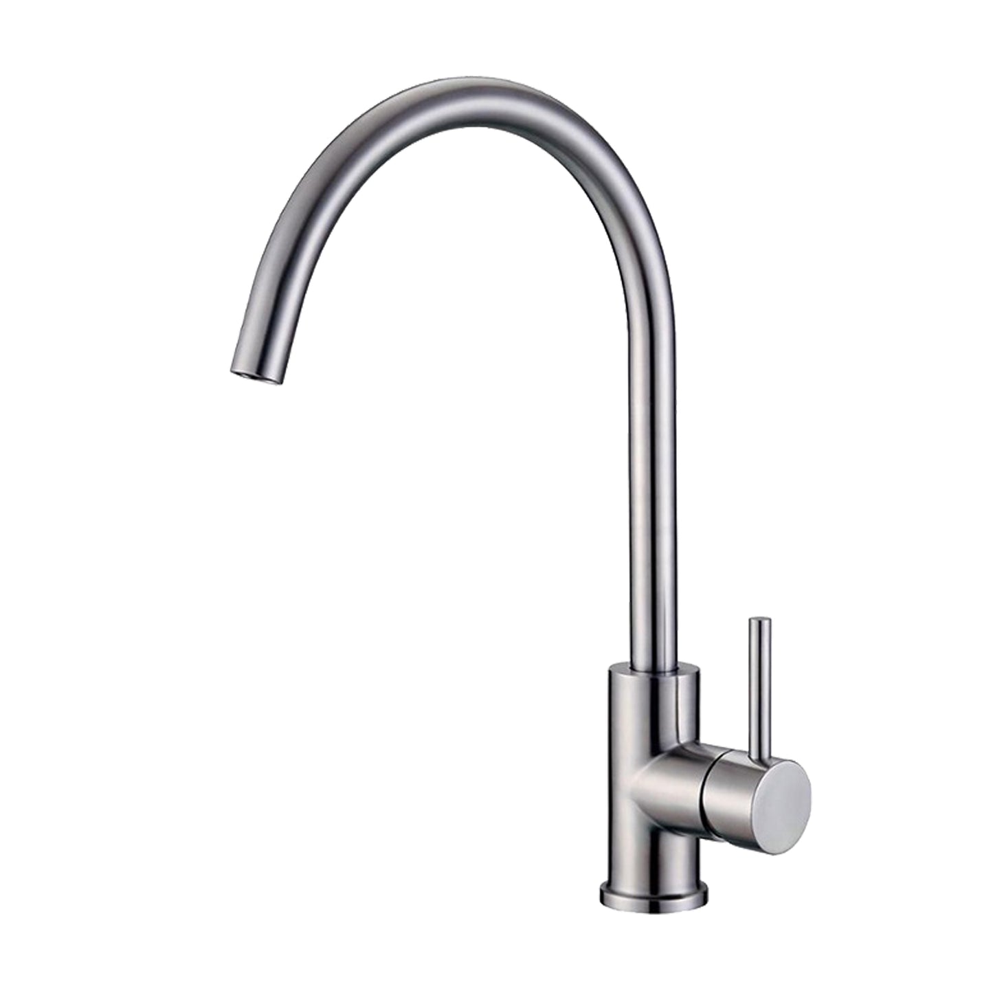 Evoke Gooseneck Sink Mixer Brushed Nickel