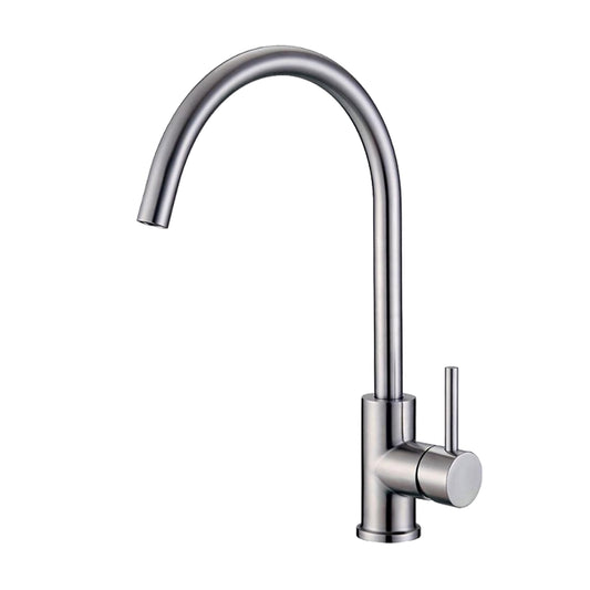 Evoke Gooseneck Sink Mixer Brushed Nickel